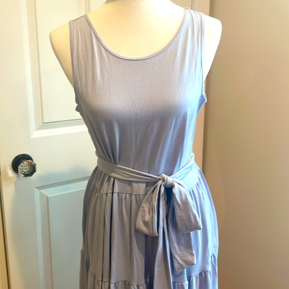 J. Crew Broken-In Jersey Tiered Maxi Dress - Periwinkle - Size Small - Picture 5 of 8
